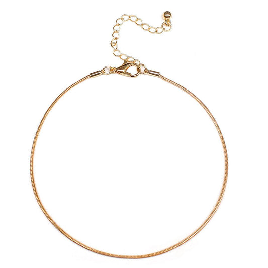 JIETHLING 25cm Rose Gold Color Stainless Steel Snake Chain Ankle Bracelet For Women Beach Jewelry Accessories Bracelet Cheville - Mubimart