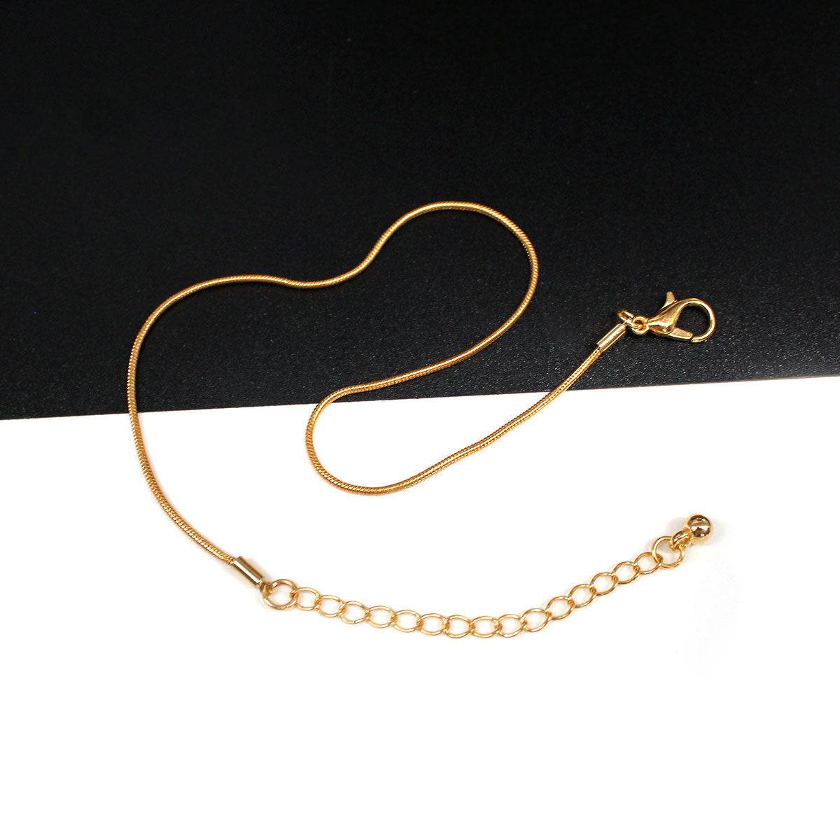 JIETHLING 25cm Rose Gold Color Stainless Steel Snake Chain Ankle Bracelet For Women Beach Jewelry Accessories Bracelet Cheville - Mubimart