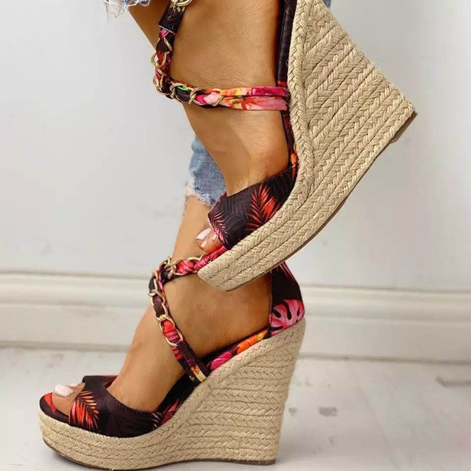 Plus Size Women's Shoes Wedge Heel Women's Shoes Sandals Summer - Mubimart