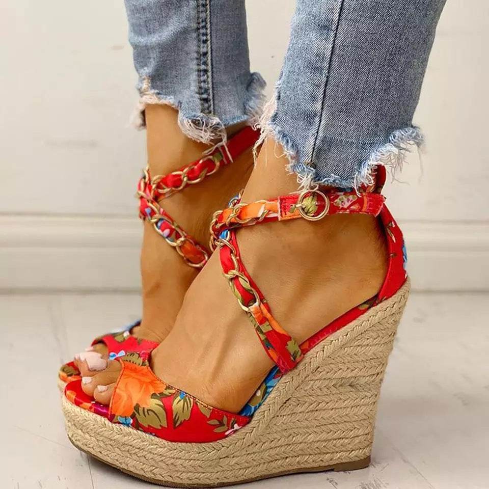 Plus Size Women's Shoes Wedge Heel Women's Shoes Sandals Summer - Mubimart