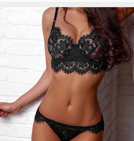Erotic Lingerie Sexy Mesh Lace Lingerie Set - Mubimart