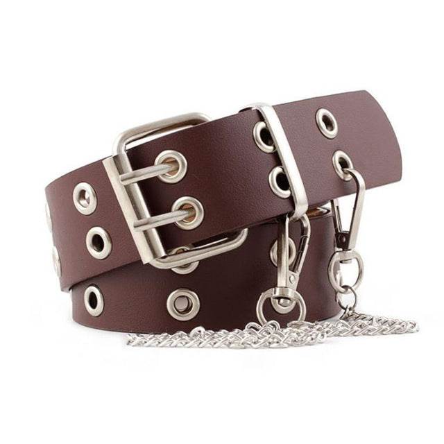 Pyramid Fashion Rivet Belt Studded Belt - Mubimart