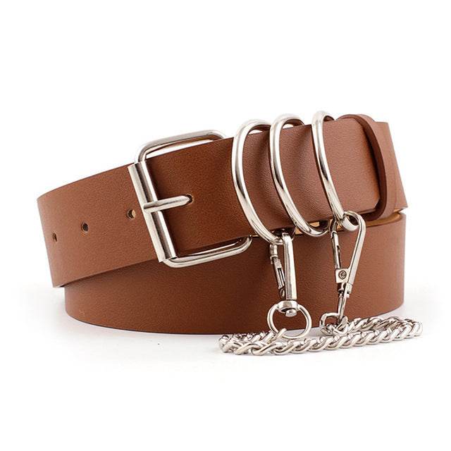 Pyramid Fashion Rivet Belt Studded Belt - Mubimart