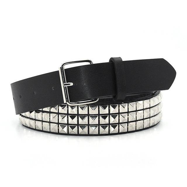 Pyramid Fashion Rivet Belt Studded Belt - Mubimart