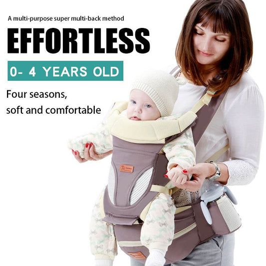 Ergonomic Baby Carrier 0-48M Baby Hipseat Carrier Front Facing Ergonomic Kangaroo Baby Wrap Sling for Baby Travel - Mubimart