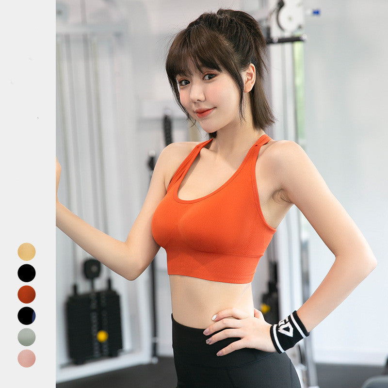 Sports Bra Underwear Seamless Hollow Beauty Back Shaping Sports Bra - Mubimart -  