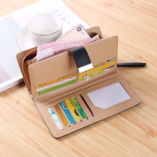 Buckle European And American Fashion Wallet Large-Capacity Clutch - Mubimart