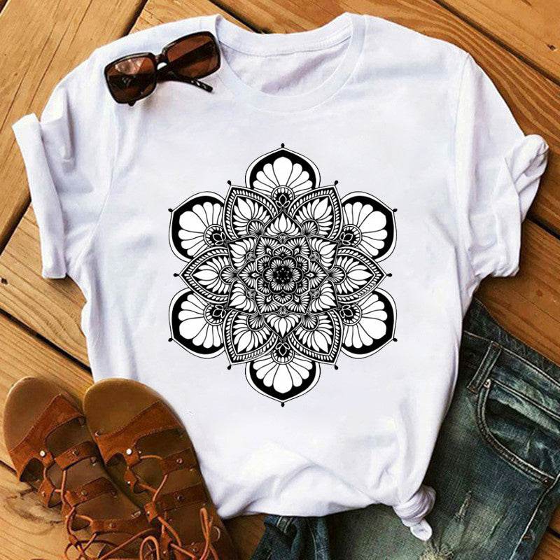 Printed T-Shirt For Women - Mubimart