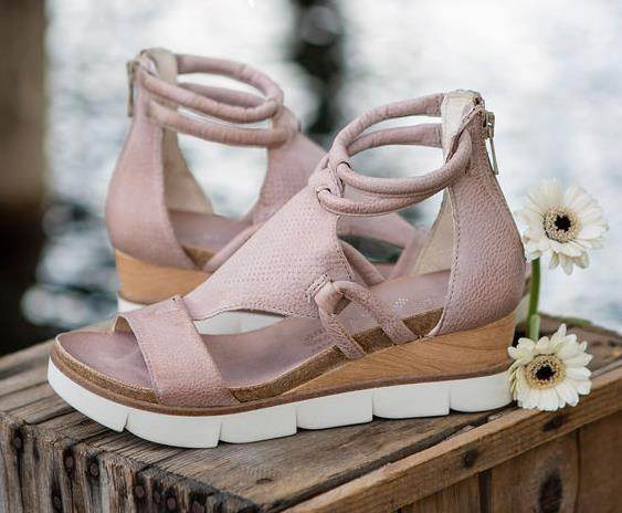 Wedge Heel Women'S Open-Toed Sandals - Mubimart