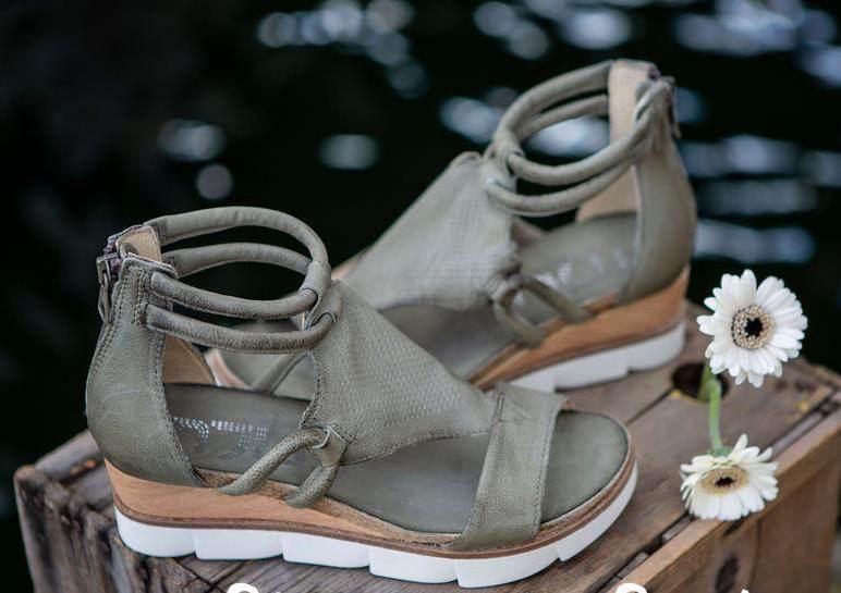 Wedge Heel Women'S Open-Toed Sandals - Mubimart