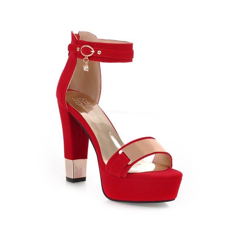 Platform Black Sexy Fish Mouth High Heels - Mubimart