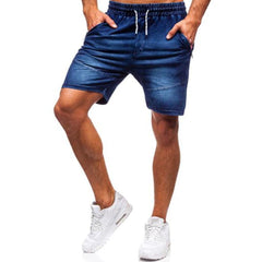 Heren Casual Denim Shorts Elastische Tether Sport Denim Shorts