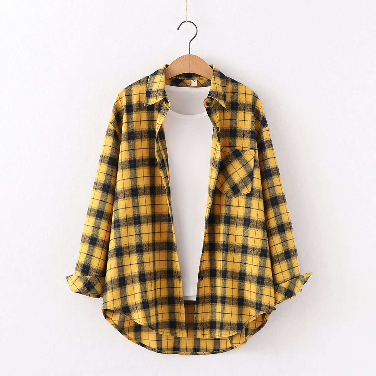 Plaid Shirt Women'S Long-Sleeved Loose Shirt Jacket