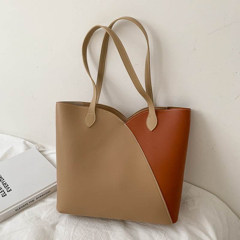 Women's Big Bags Autumn Tide New Handbags Western Style Wild Fashion Large-Capacity Shoulder Bag Tote Bag Women - Mubimart