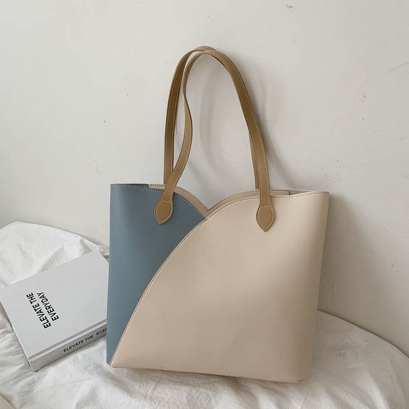 Women's Big Bags Autumn Tide New Handbags Western Style Wild Fashion Large-Capacity Shoulder Bag Tote Bag Women - Mubimart