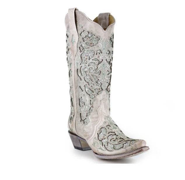 Embroidered Ethnic Style Tall Solid Color Thick Heel Fashion Boots - Mubimart