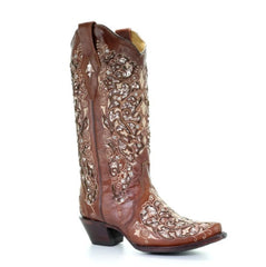 Embroidered Ethnic Style Tall Solid Color Thick Heel Fashion Boots