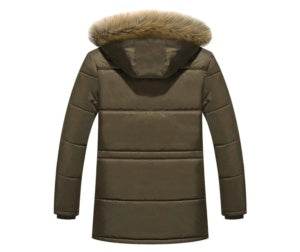 Down Parka Men Winter Jacket Hooded Down Coat - Mubimart