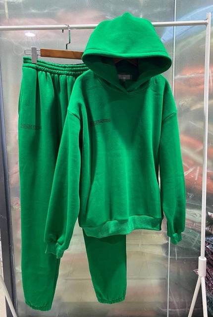 Solid Cotton Hooded Sweatshirts Hoodies Track Pants Joggers - Mubimart
