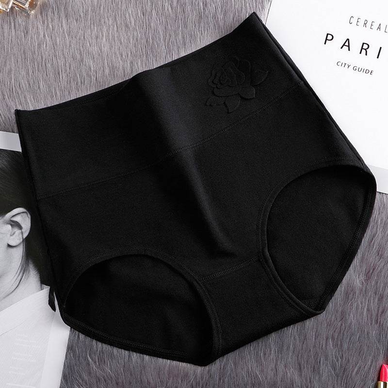 Pure Cotton High Waist Women's Panties Postpartum High Waist Belly Up Hips Plus Size Panties - Mubimart