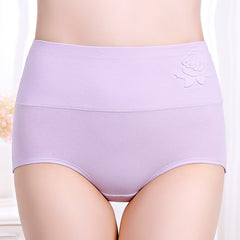 Pure Cotton High Waist Women's Panties Postpartum High Waist Belly Up Hips Plus Size Panties - Mubimart -  