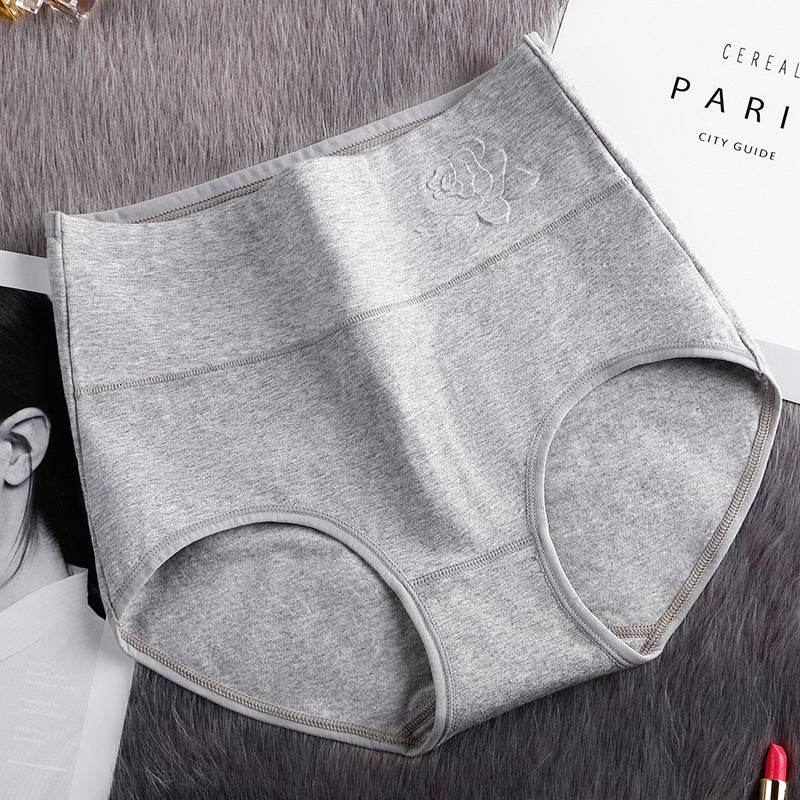 Pure Cotton High Waist Women's Panties Postpartum High Waist Belly Up Hips Plus Size Panties - Mubimart