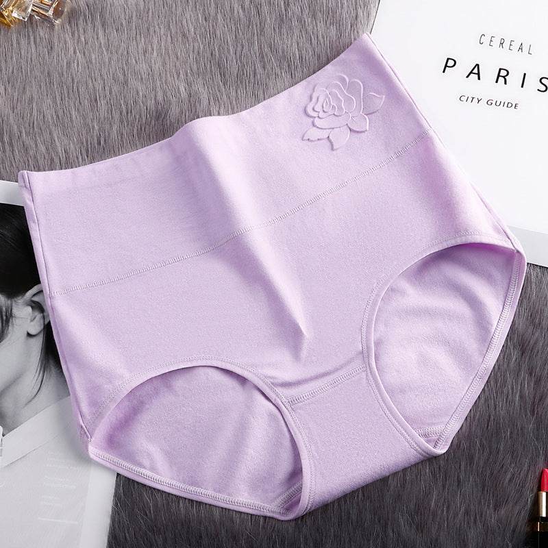 Pure Cotton High Waist Women's Panties Postpartum High Waist Belly Up Hips Plus Size Panties - Mubimart
