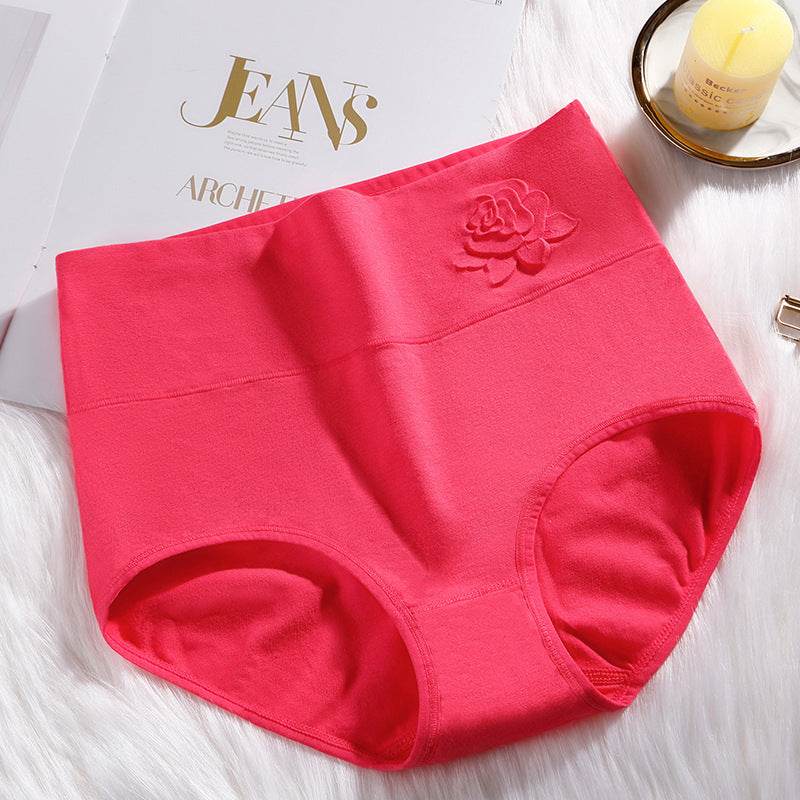 Pure Cotton High Waist Women's Panties Postpartum High Waist Belly Up Hips Plus Size Panties - Mubimart