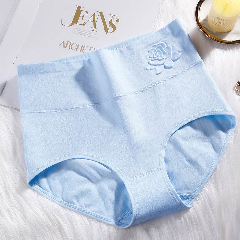 Pure Cotton High Waist Women's Panties Postpartum High Waist Belly Up Hips Plus Size Panties - Mubimart