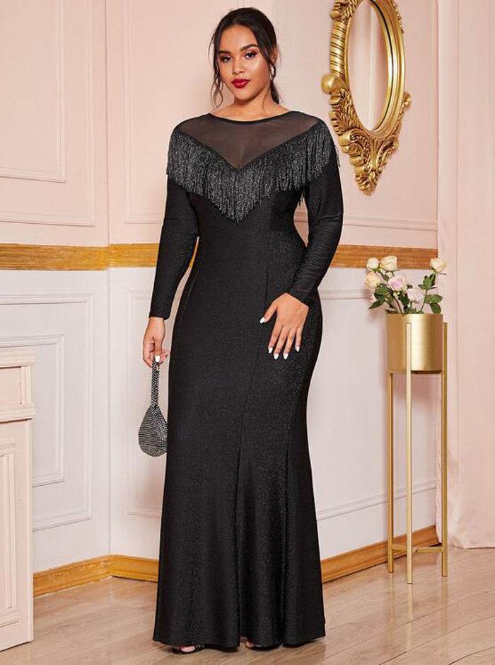 Fat Women Plus Size Evening Party Prom Long Dress Dresses - Mubimart