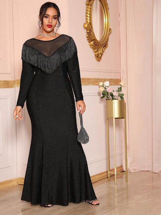 Fat Women Plus Size Evening Party Prom Long Dress Dresses - Mubimart