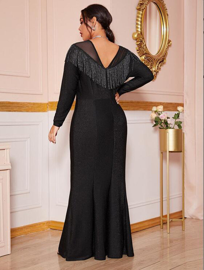 Fat Women Plus Size Evening Party Prom Long Dress Dresses - Mubimart -  