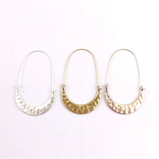 Fashion Korean Stylish Moon Shape Colorful Acetate Acrylic Earrings Big Hook Hoop Earrings for women - Mubimart