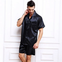 Pajamas Set Pyjamas Nightwear Men Silk Plus Size Satin - Mubimart -  