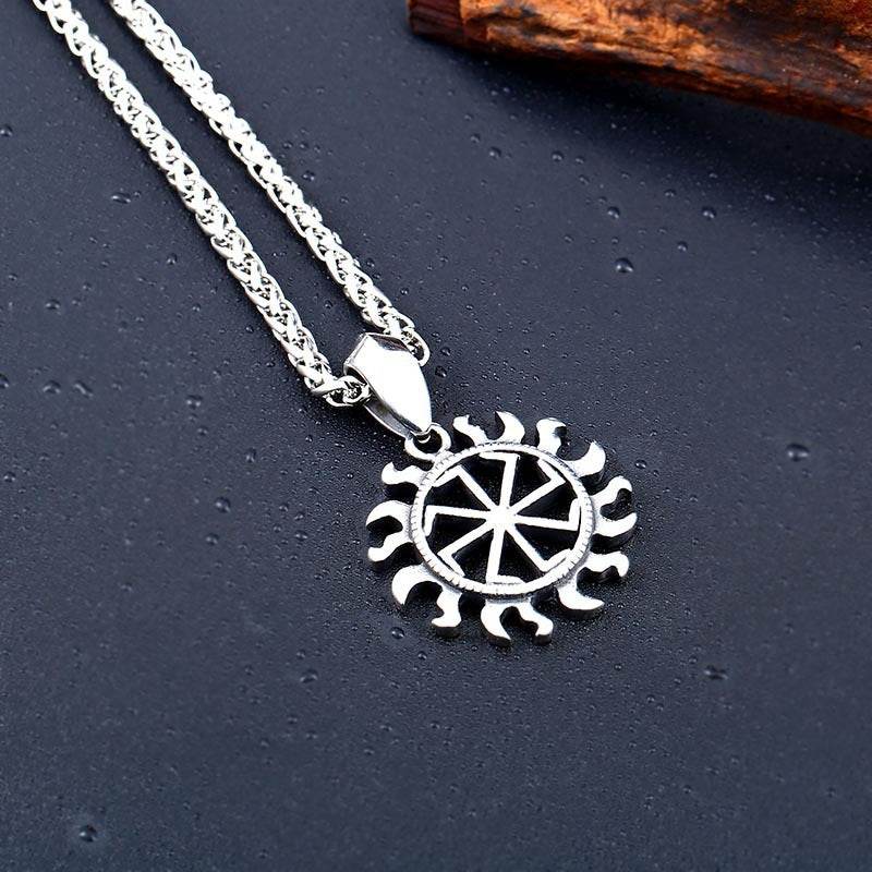 Stainless Pendant Necklace Symbol Amulet Men - Mubimart