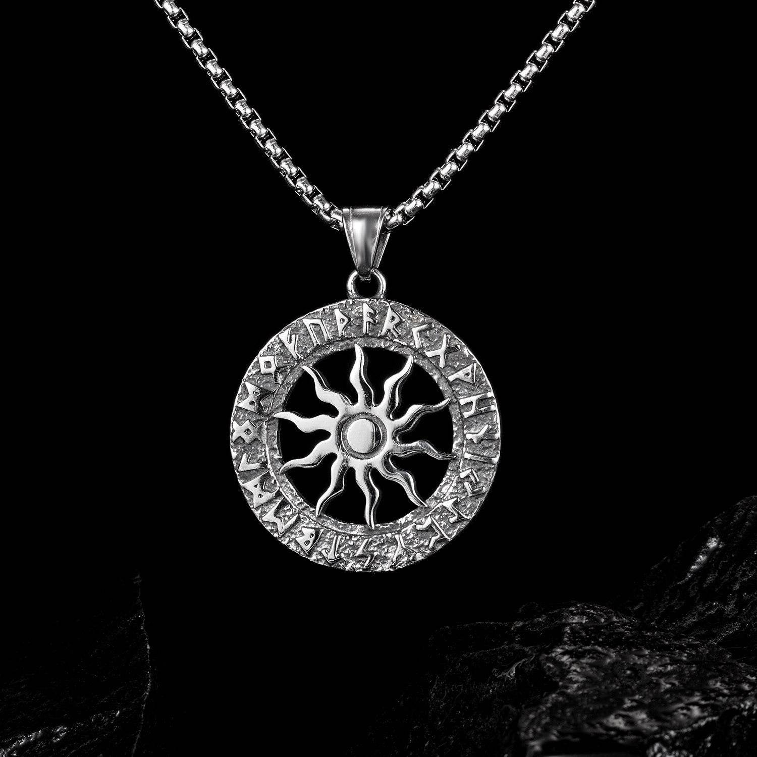 Stainless Pendant Necklace Symbol Amulet Men - Mubimart