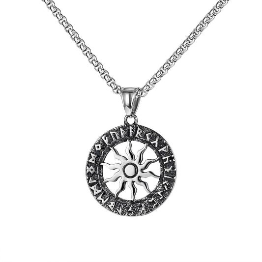 Stainless Pendant Necklace Symbol Amulet Men - Mubimart