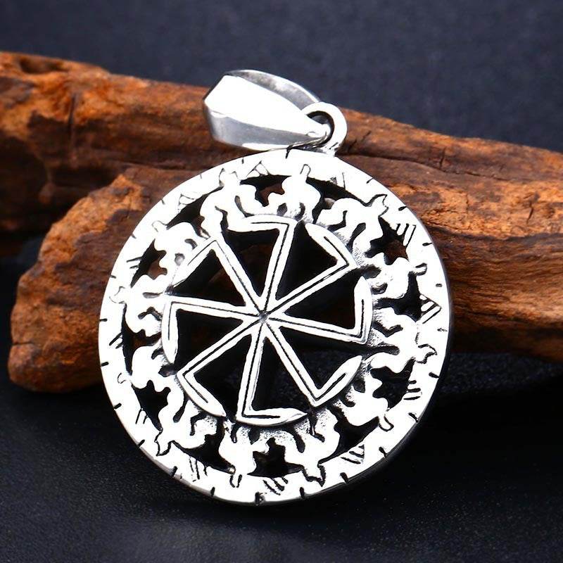 Stainless Pendant Necklace Symbol Amulet Men - Mubimart