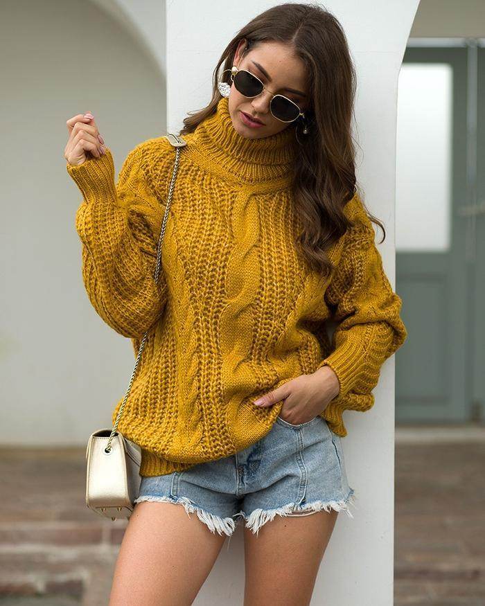 Women's turtleneck sweater - Mubimart