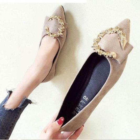 Shallow Mouth Tip Flats For Women Soft Lazy A Pedal Shoes Flat Shoes Women Shoes Woman - Mubimart