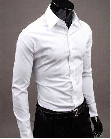 Business Shirt Men Young Men'S Self-Cultivation Workwear Best Man White Shirt Dress - Mubimart