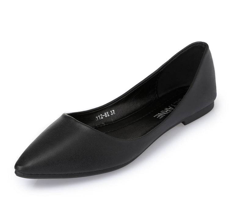 Summer Pointed-toe Shallow Soft-soled Flat Shoes - Mubimart