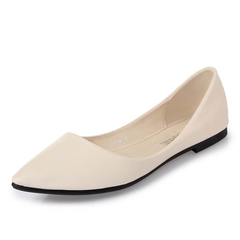 Summer Pointed-toe Shallow Soft-soled Flat Shoes - Mubimart