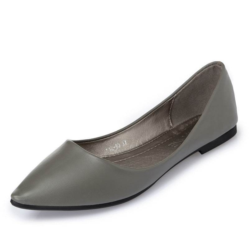 Summer Pointed-toe Shallow Soft-soled Flat Shoes - Mubimart