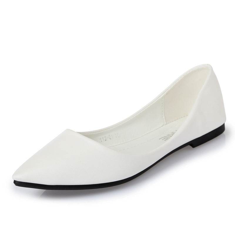 Summer Pointed-toe Shallow Soft-soled Flat Shoes - Mubimart