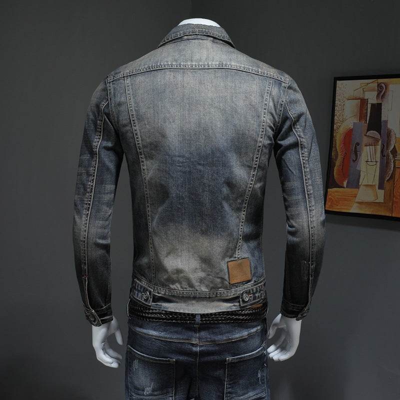 Men's Denim Jacket Plus Size Denim Jacket - Mubimart