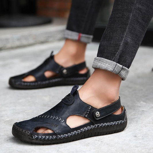 Genuine Leather Roman Summer Sandals For Men - Mubimart
