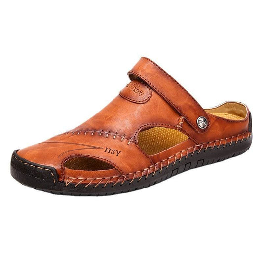 Genuine Leather Roman Summer Sandals For Men - Mubimart
