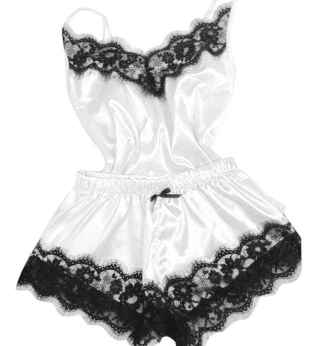 Pajamas simulation silk nightgown plus size home underwear skirt - Mubimart