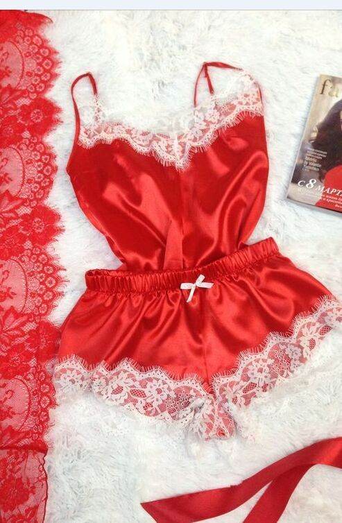 Pajamas simulation silk nightgown plus size home underwear skirt - Mubimart
